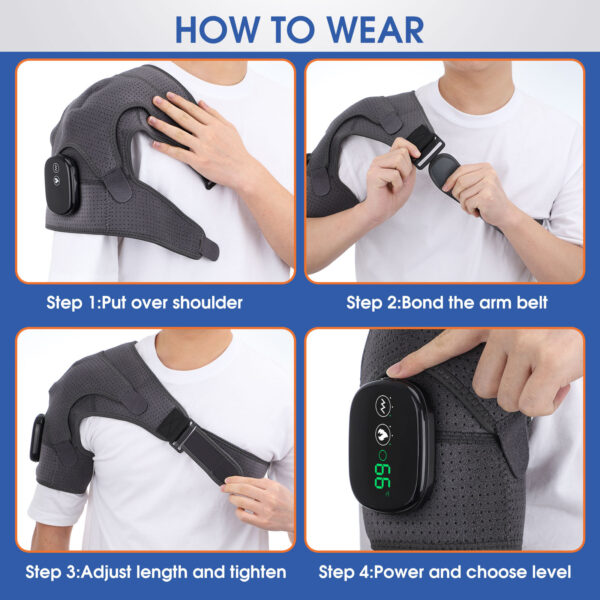 Vibration Massaging Shoulder Therapy Shoulder Brace - Image 3
